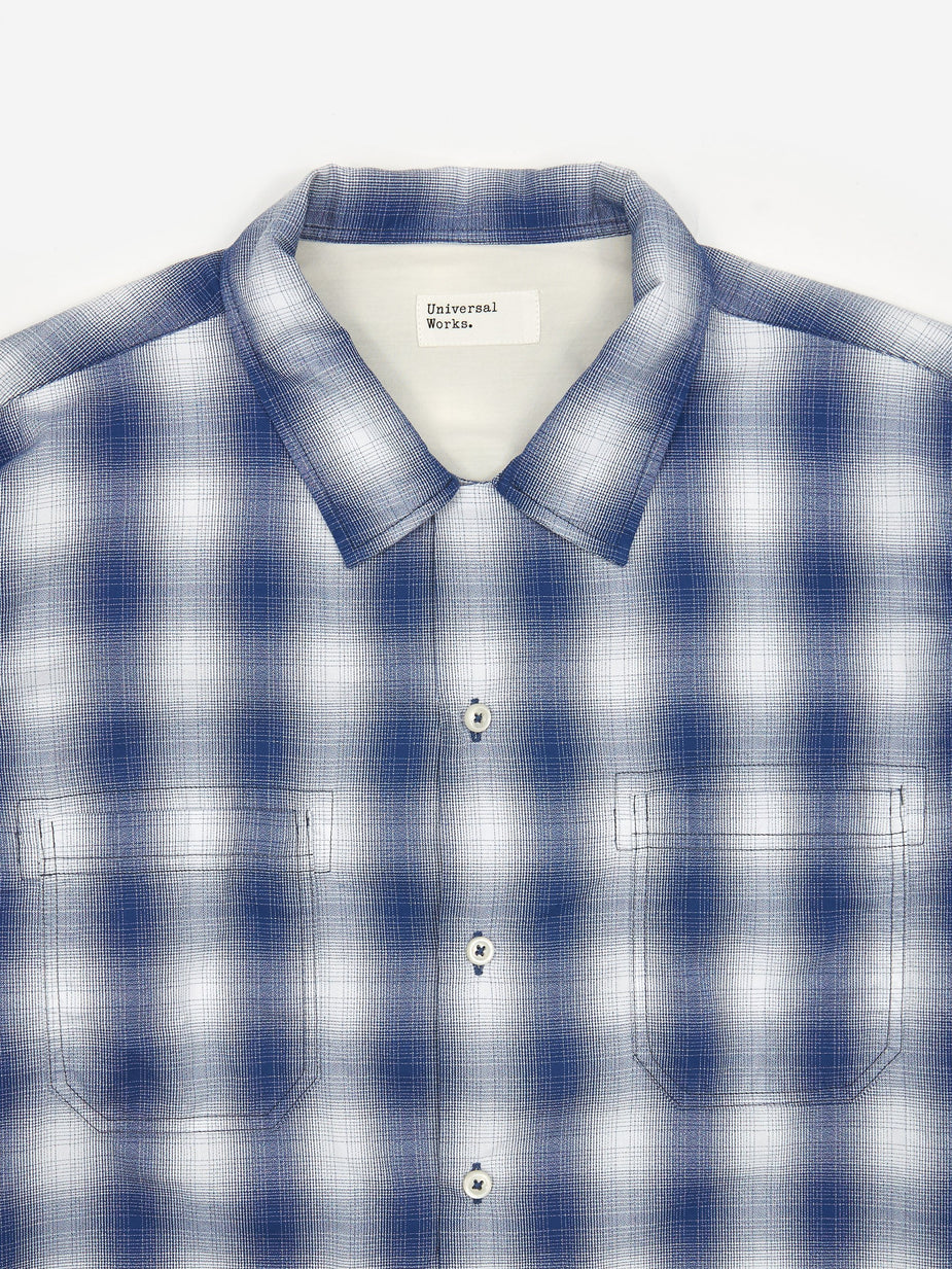 Universal Works Universal Works Garage Shirt II - Pepper Cotton Navy - Blue