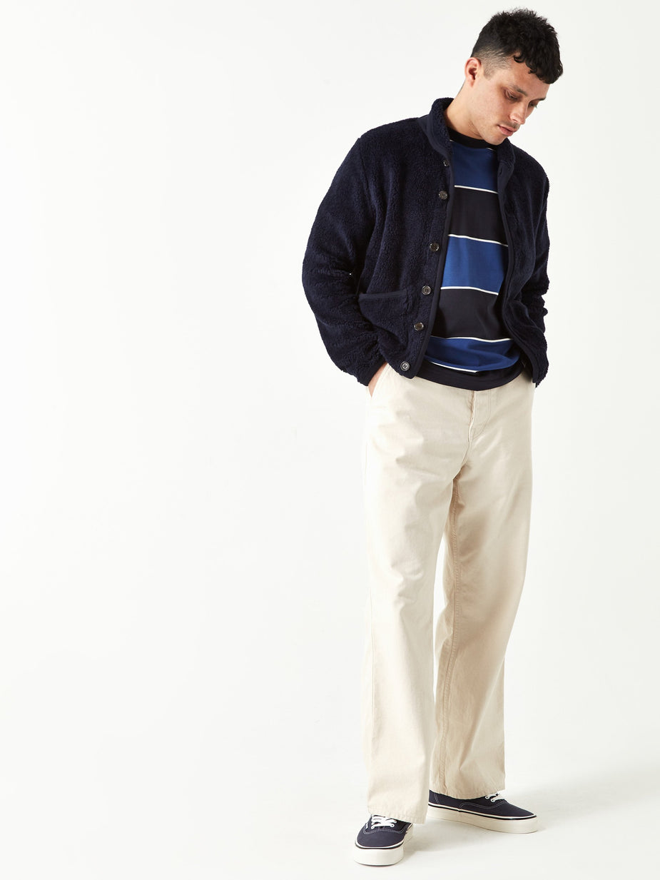 Universal Works Universal Works Lancaster Mountain Fleece Jacket - Navy - Blue