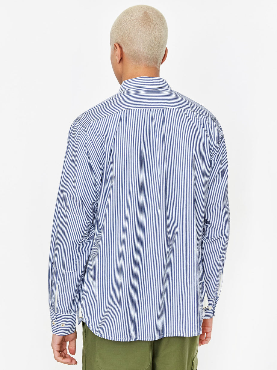 Universal Works Universal Works New Standard Shirt - Classic Stripes Navy - Blue