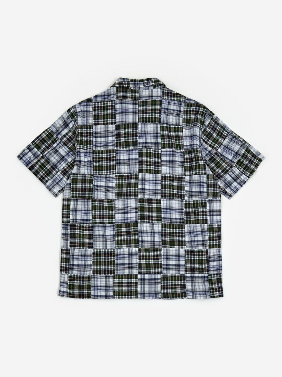 Universal Works Universal Works Road Shirt - Patchwork Madras Blue - Blue