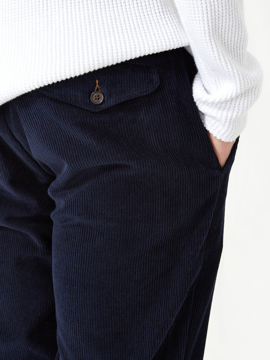 Universal Works Universal Works Aston Pant - Navy Cord - Blue