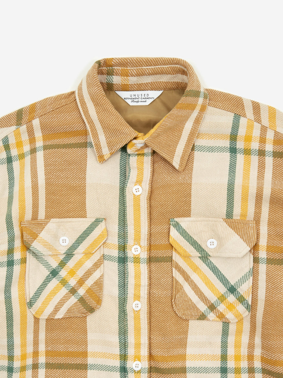 Unused Unused Checked Shirt - Beige - Other