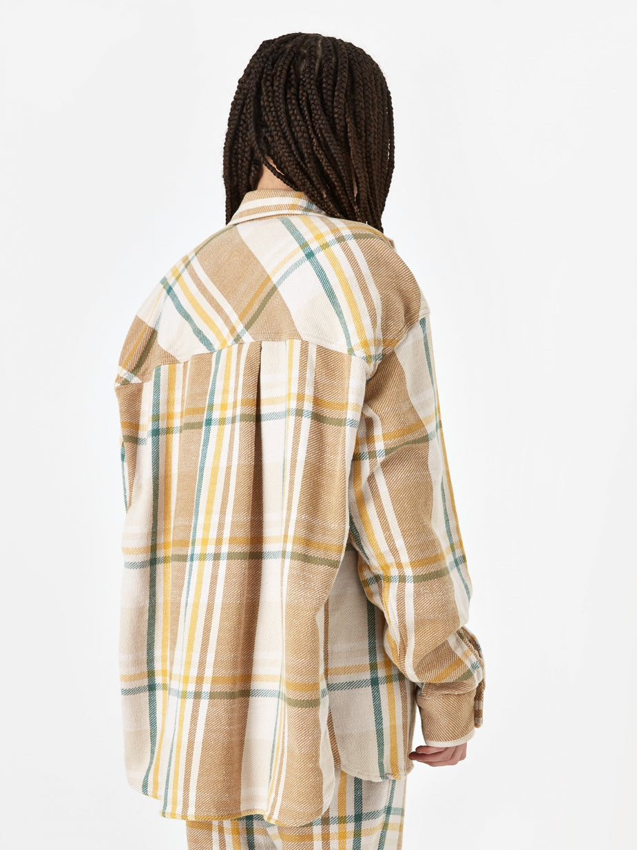 Unused Unused Checked Shirt - Beige - Other