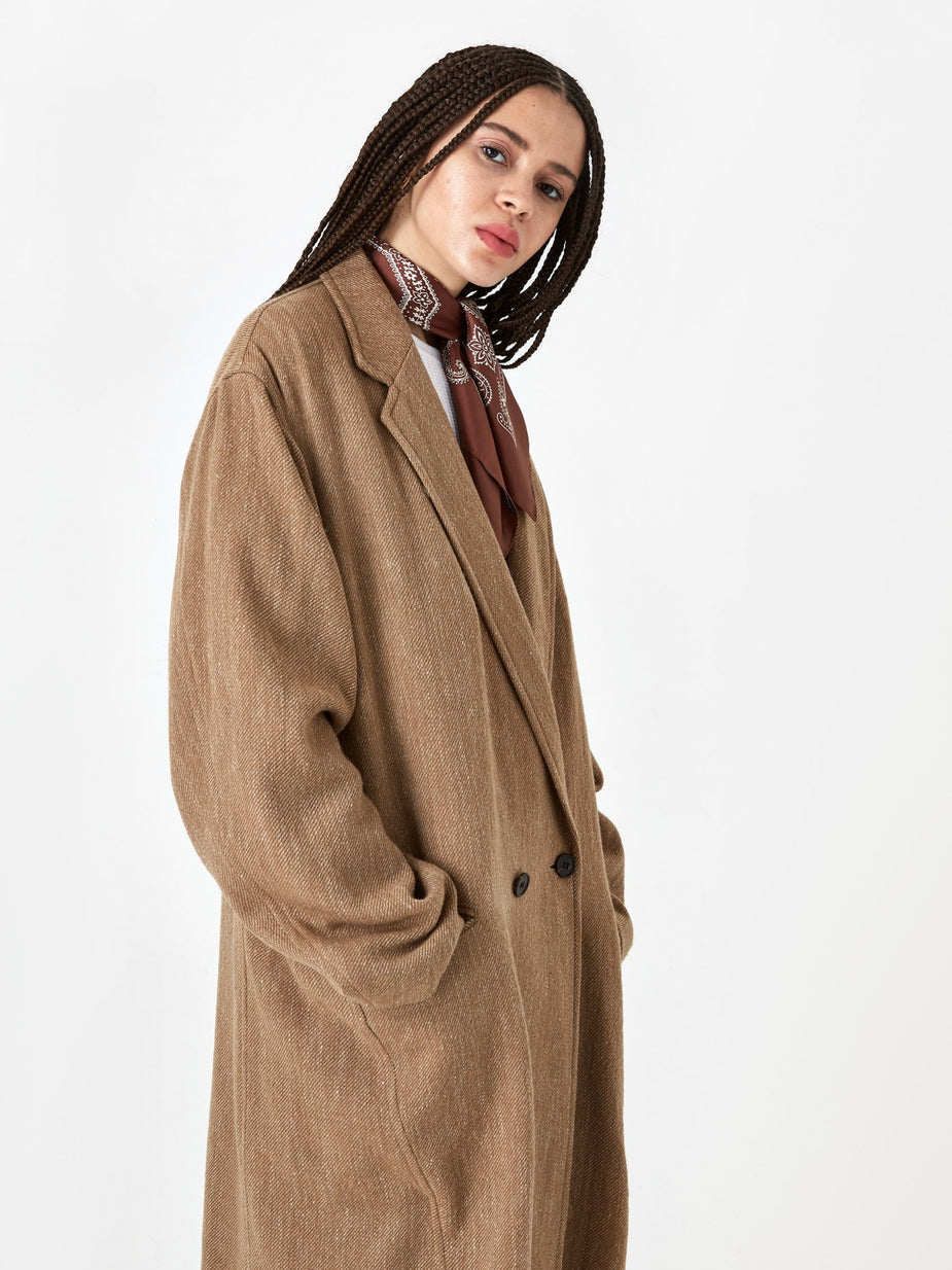 Unused Unused Oversized Coat - Beige - Other