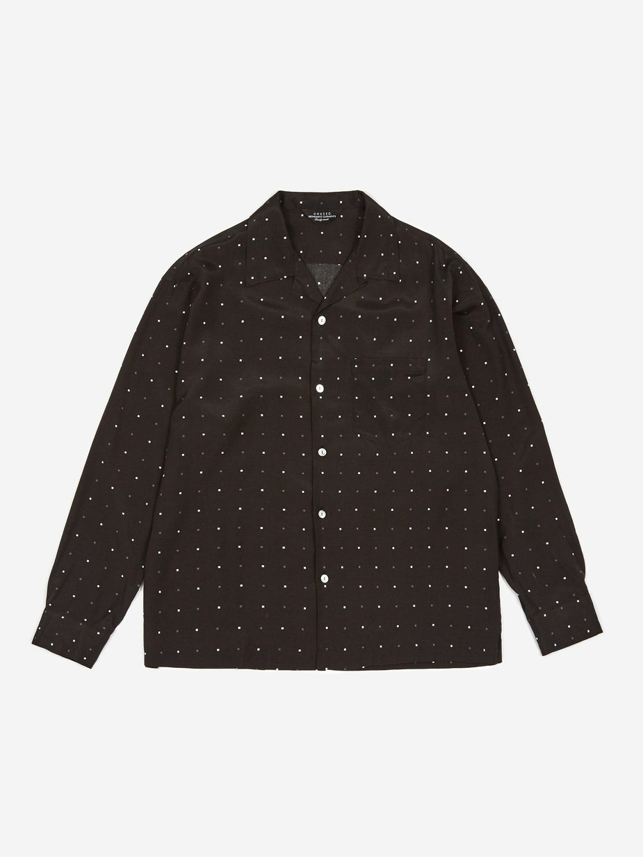 Unused Unused Printed Shirt - Black - Black