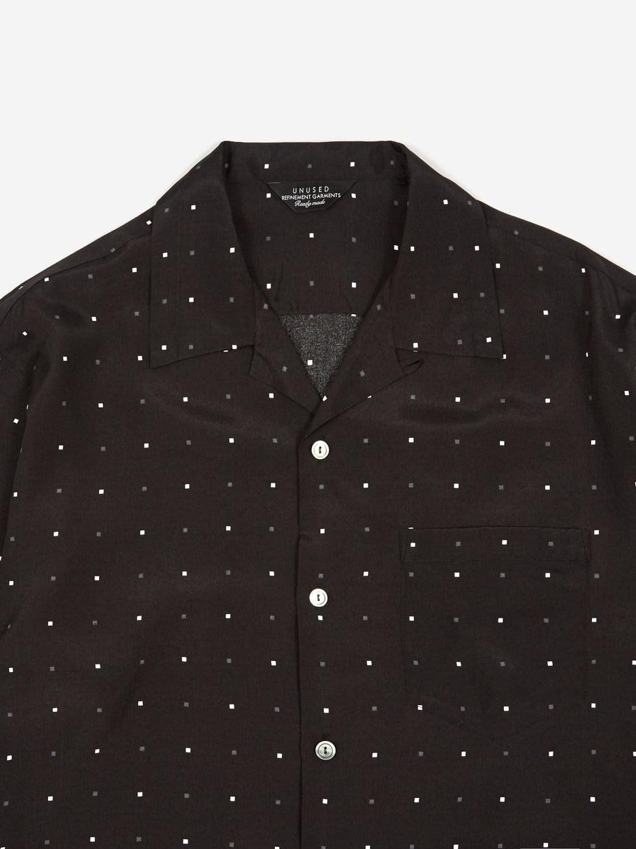 Unused Unused Printed Shirt - Black - Black