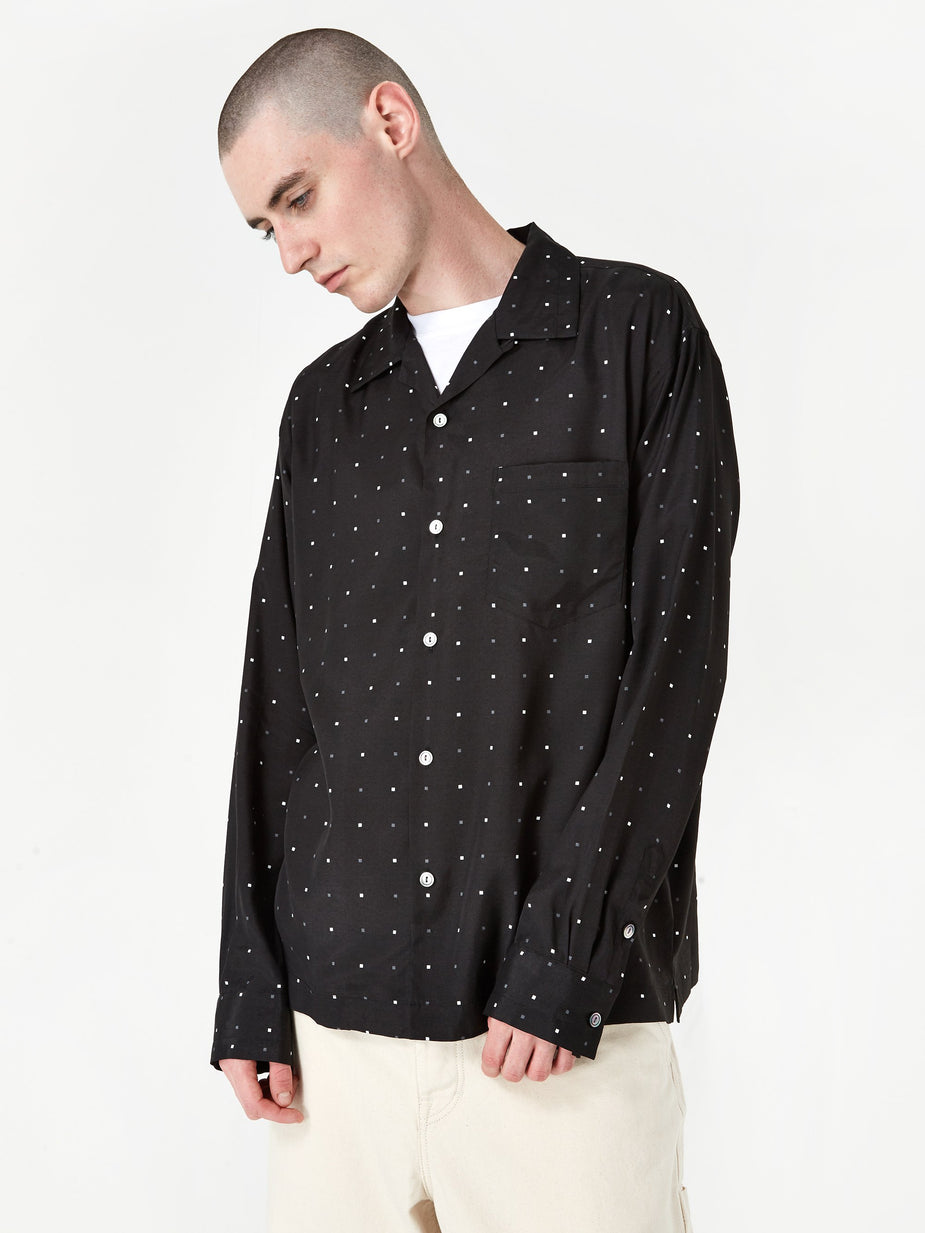 Unused Unused Printed Shirt - Black - Black