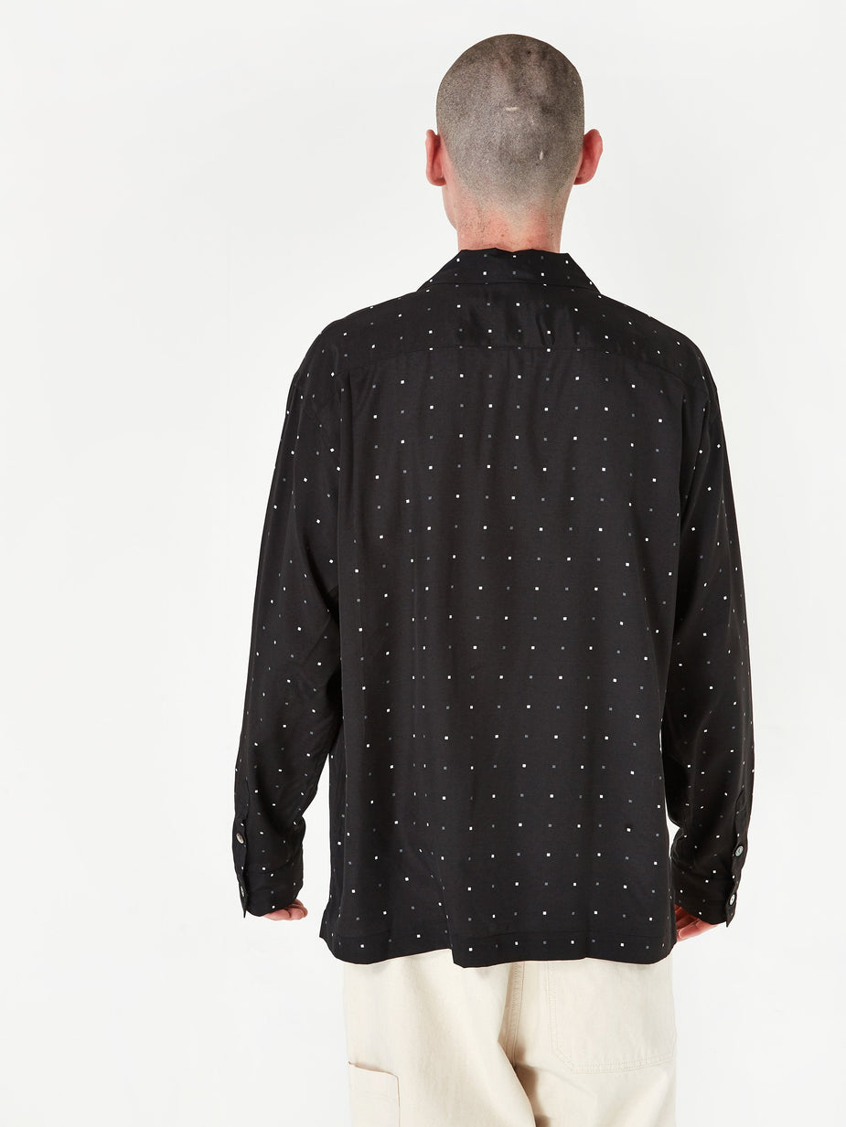 Unused Unused Printed Shirt - Black - Black