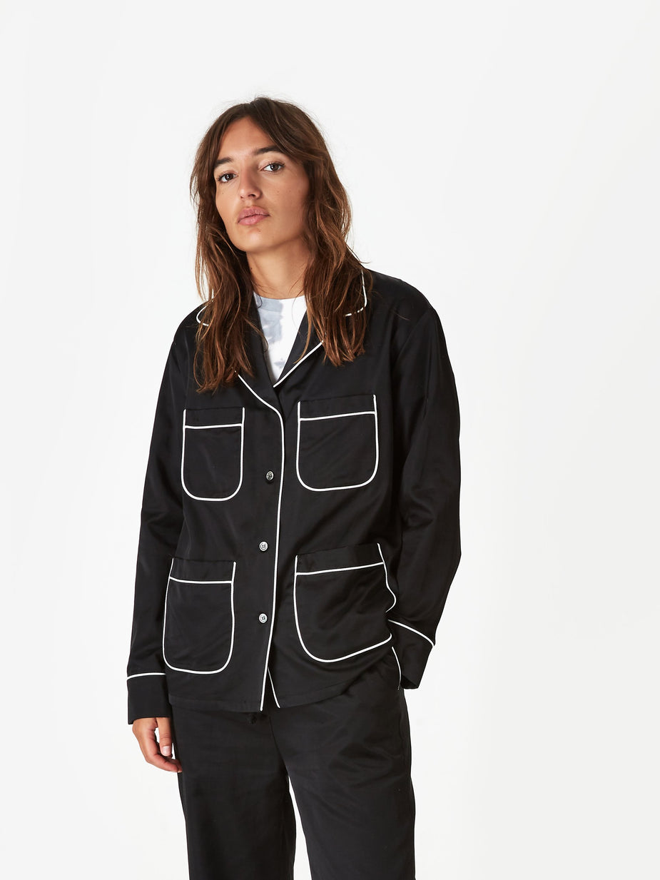 Unused Unused Pyjama Shirt - Black - Black