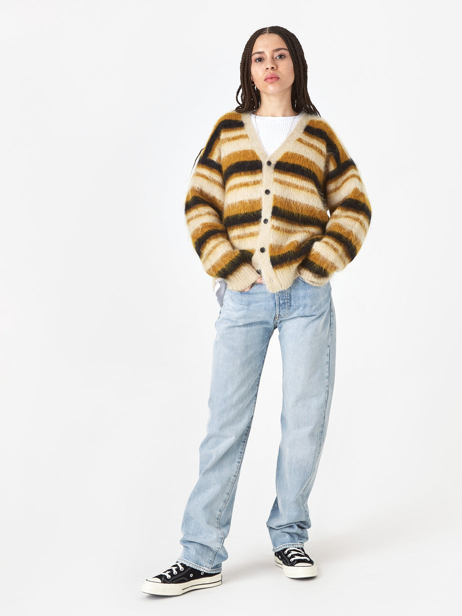 Unused Unused Striped Cardigan - Yellow Border - Other