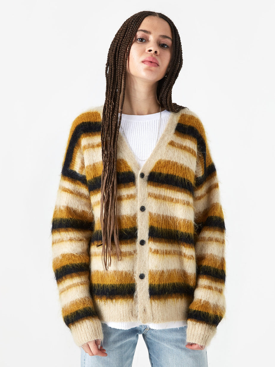 Unused Unused Striped Cardigan - Yellow Border - Other