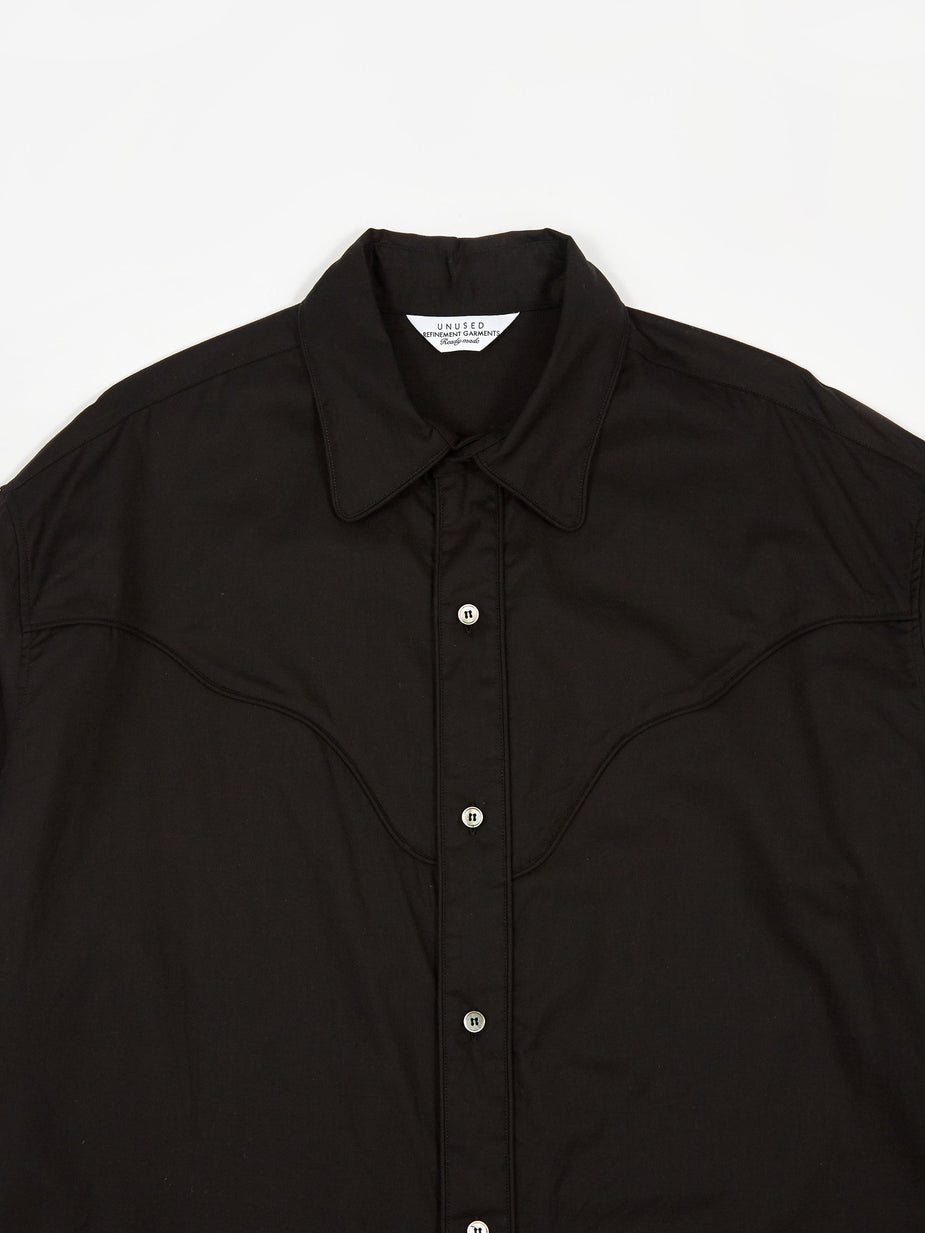 Unused Unused Western Shirt - Black - Black
