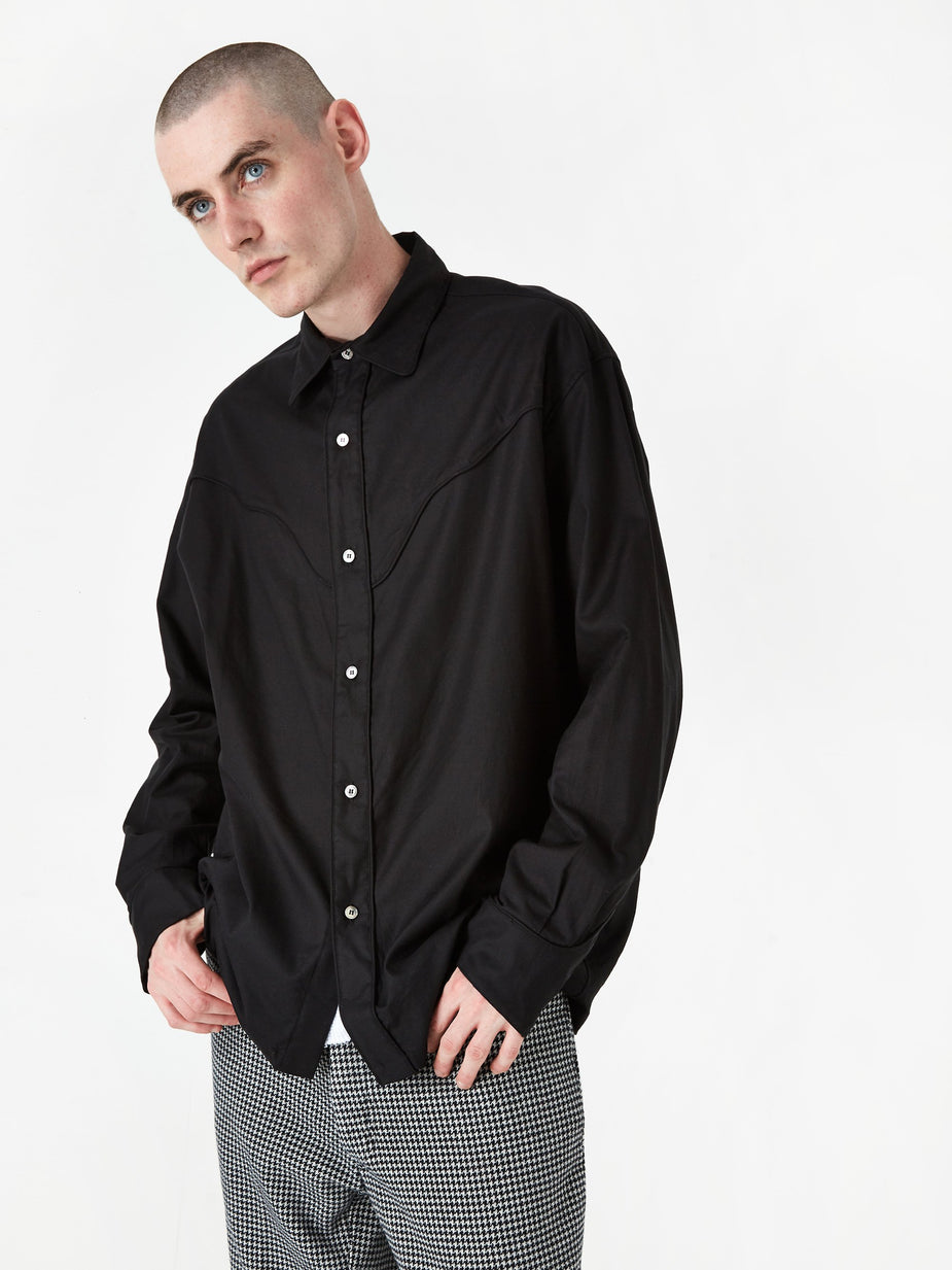 Unused Unused Western Shirt - Black - Black