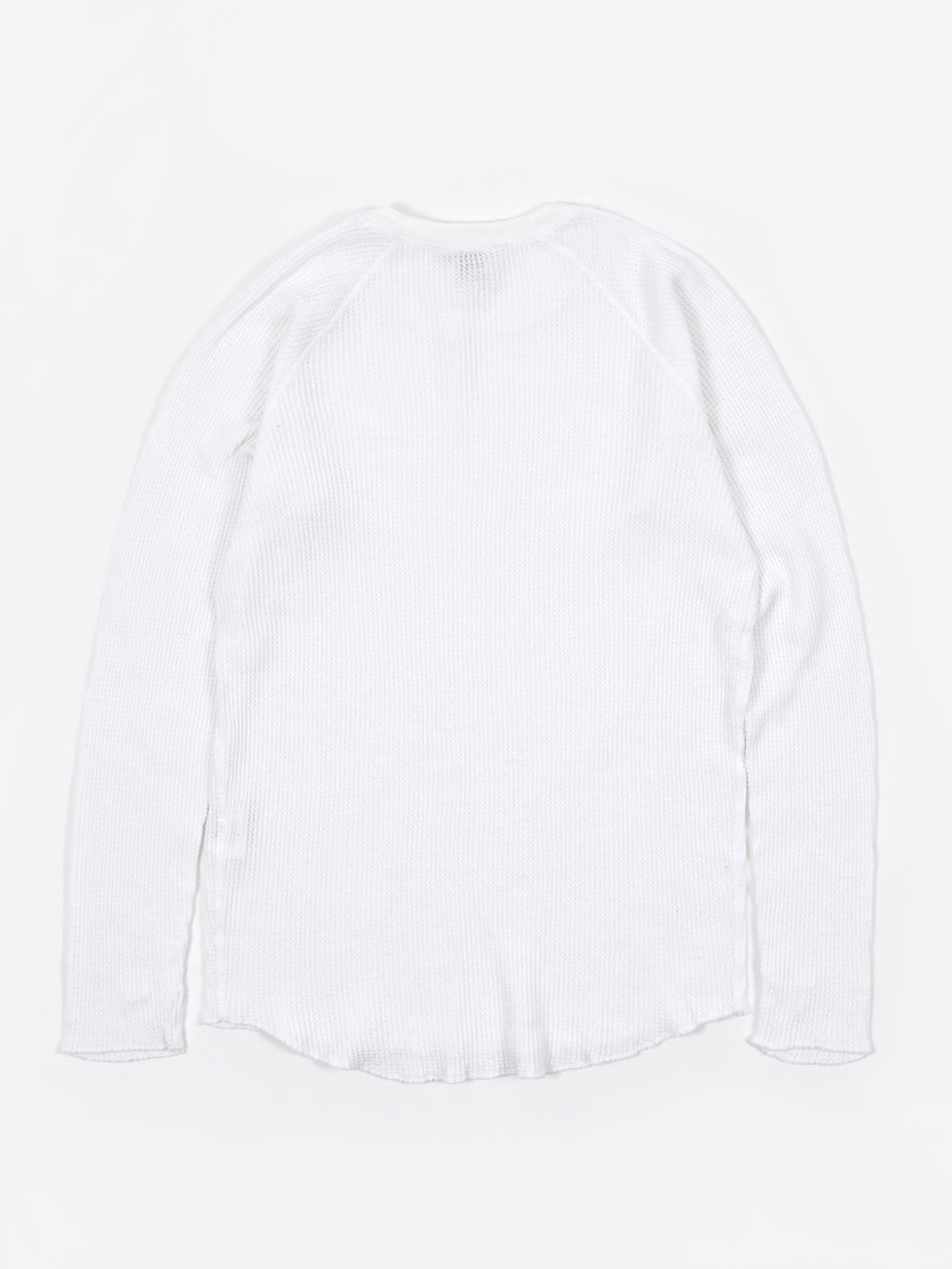 Unused Unused Long Sleeve Waffle T-Shirt - White - White