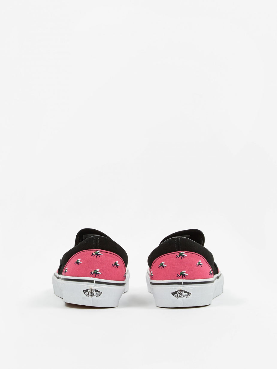 Vans Vans Classic Slip On - Trap Fly/Fuchsia/White - White