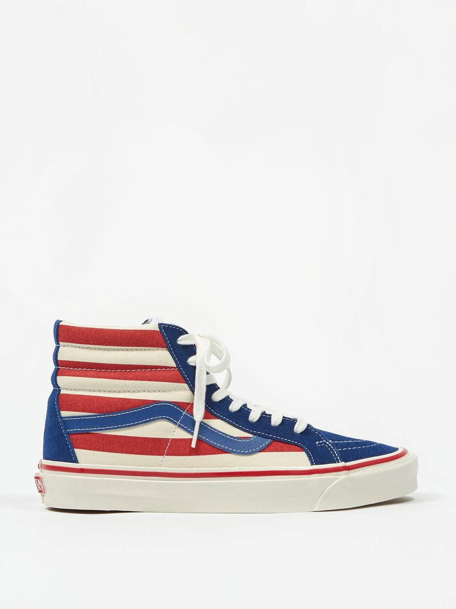 Vans Vans Sk8-Hi 38 DX - (Anaheim Factory) Blue/Red - Red
