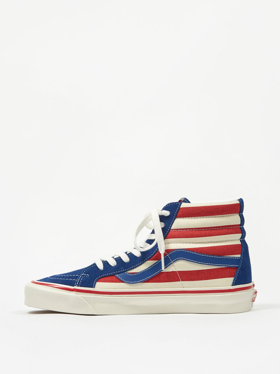 Vans Vans Sk8-Hi 38 DX - (Anaheim Factory) Blue/Red - Red