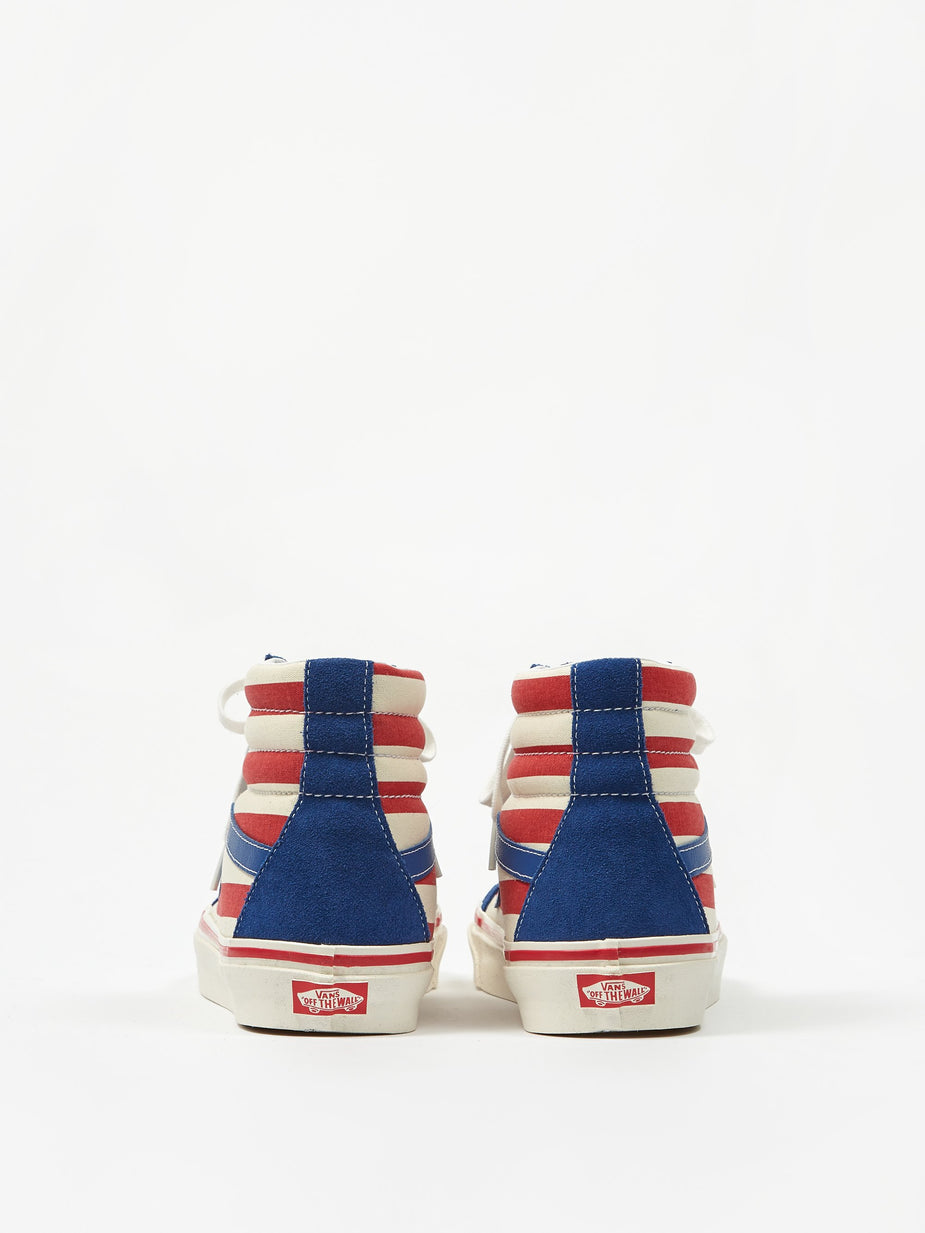 Vans Vans Sk8-Hi 38 DX - (Anaheim Factory) Blue/Red - Red