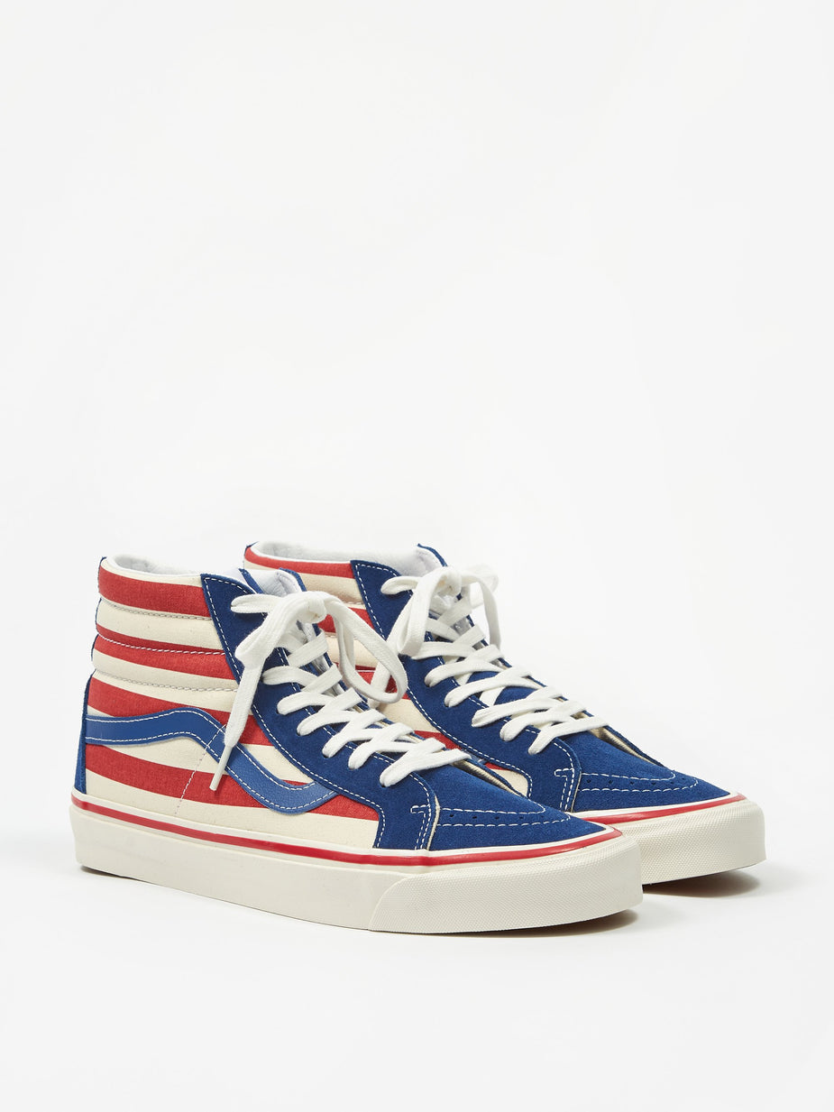 Vans Vans Sk8-Hi 38 DX - (Anaheim Factory) Blue/Red - Red