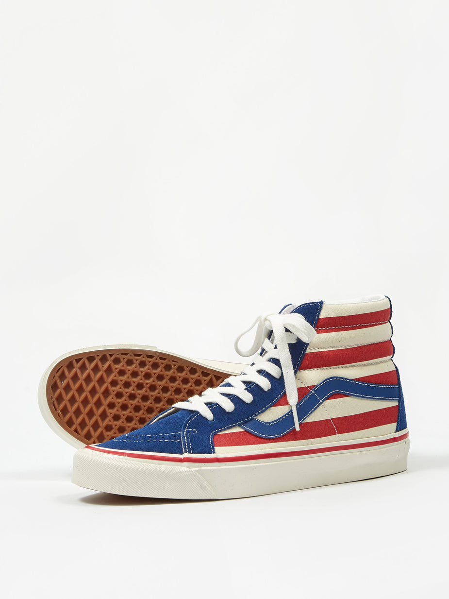 Vans Vans Sk8-Hi 38 DX - (Anaheim Factory) Blue/Red - Red