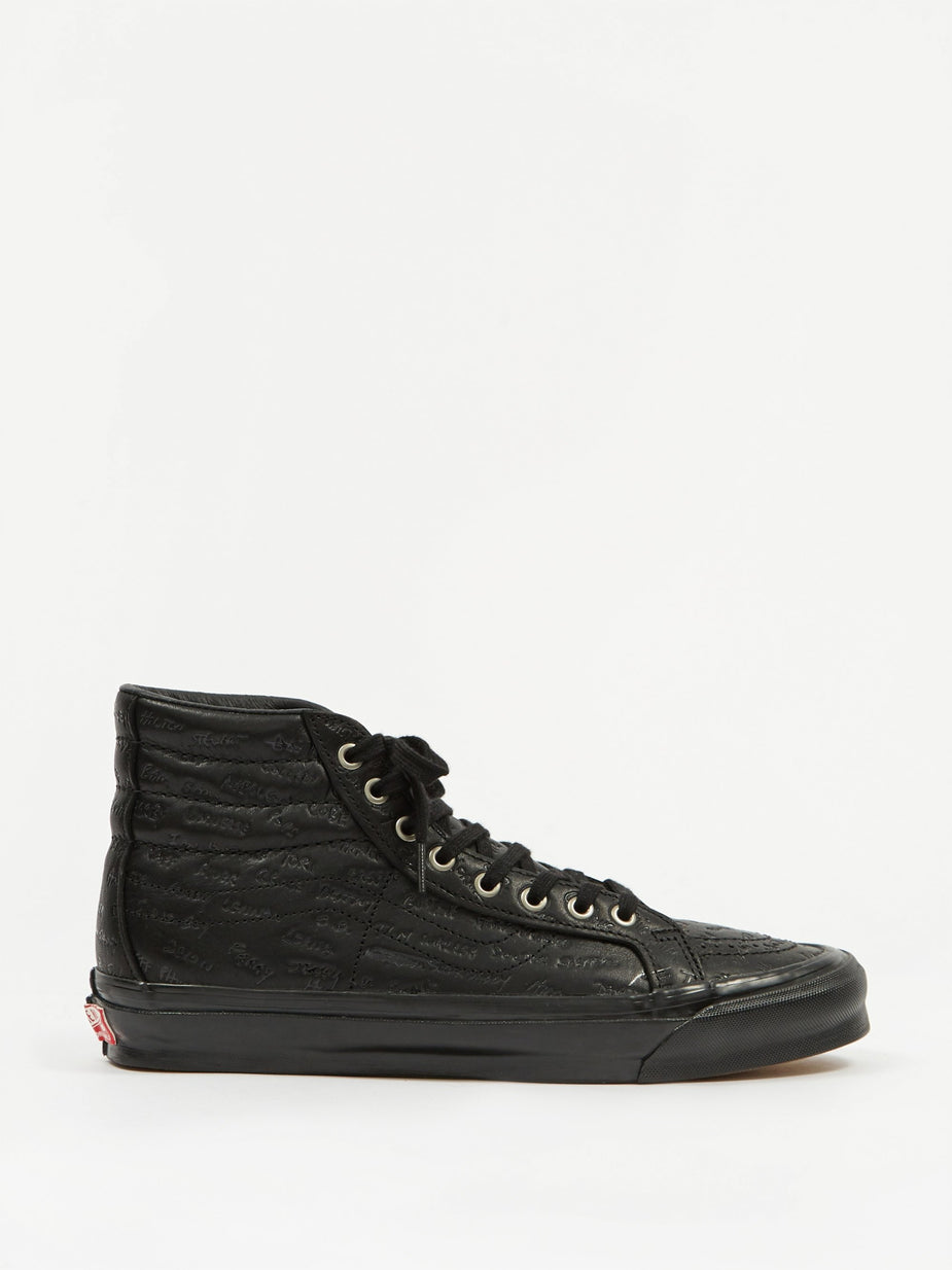 Vans Vans Vault x Jim Goldberg OG Sk8-Hi LX - Black Leather - Black
