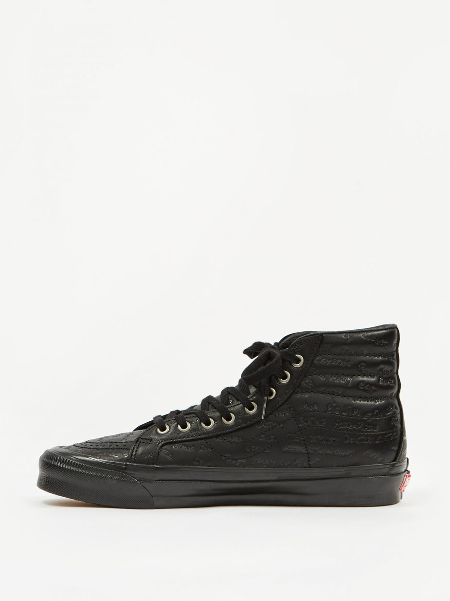 Vans Vans Vault x Jim Goldberg OG Sk8-Hi LX - Black Leather - Black