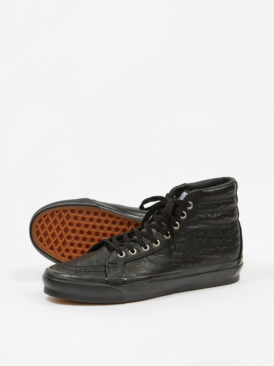 Vans Vans Vault x Jim Goldberg OG Sk8-Hi LX - Black Leather - Black