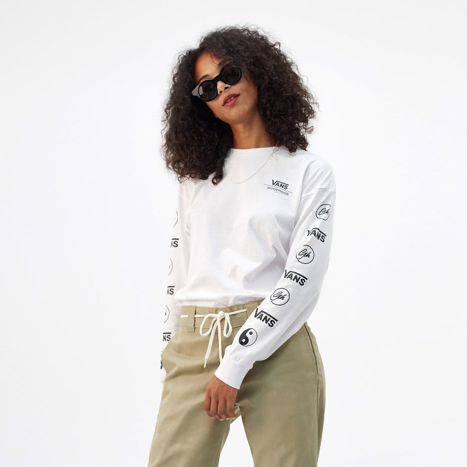 Vans Vans Vault x Goodhood Logo L/S T-Shirt - White - White