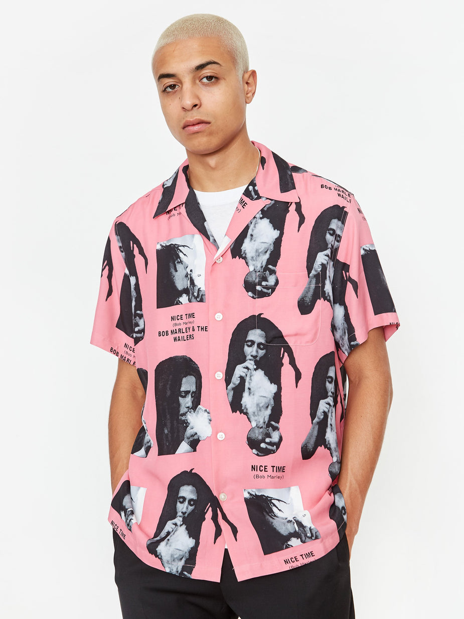 Wacko Maria Wacko Maria Bob Marley Hawaiian Shirt Type 1 - Pink - Pink