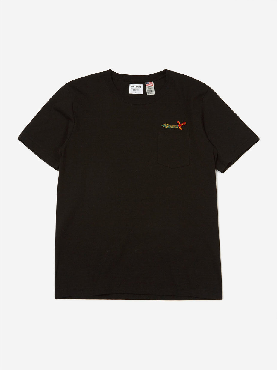 Wacko Maria Wacko Maria Oversized Crew Neck Pocket T-Shirt (Type 2) - Black - Black