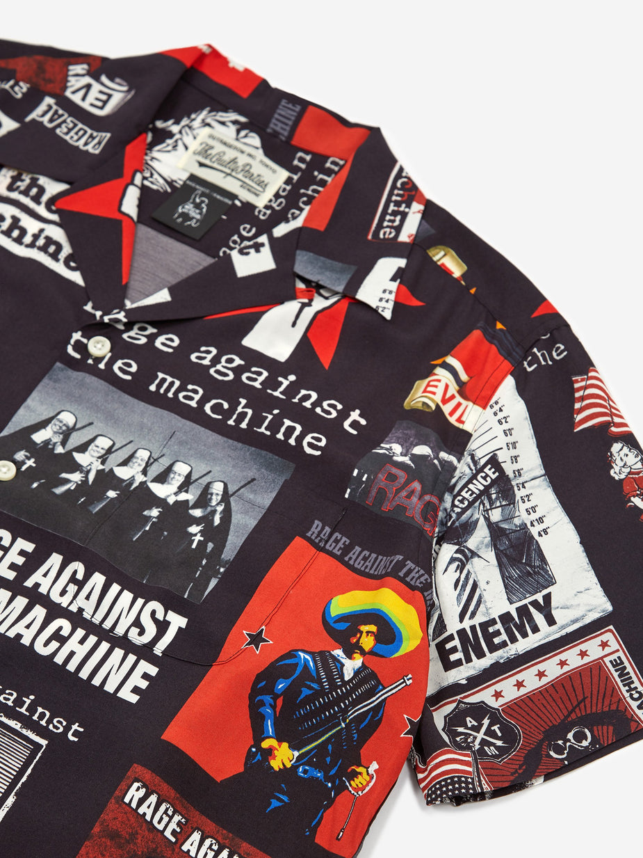 Wacko Maria Wacko Maria Rage Against the Machine Hawaiian Shirt - Black - Black