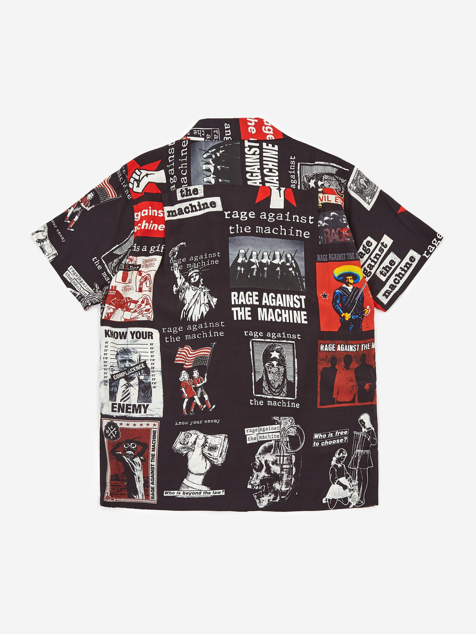 Wacko Maria Wacko Maria Rage Against the Machine Hawaiian Shirt - Black - Black