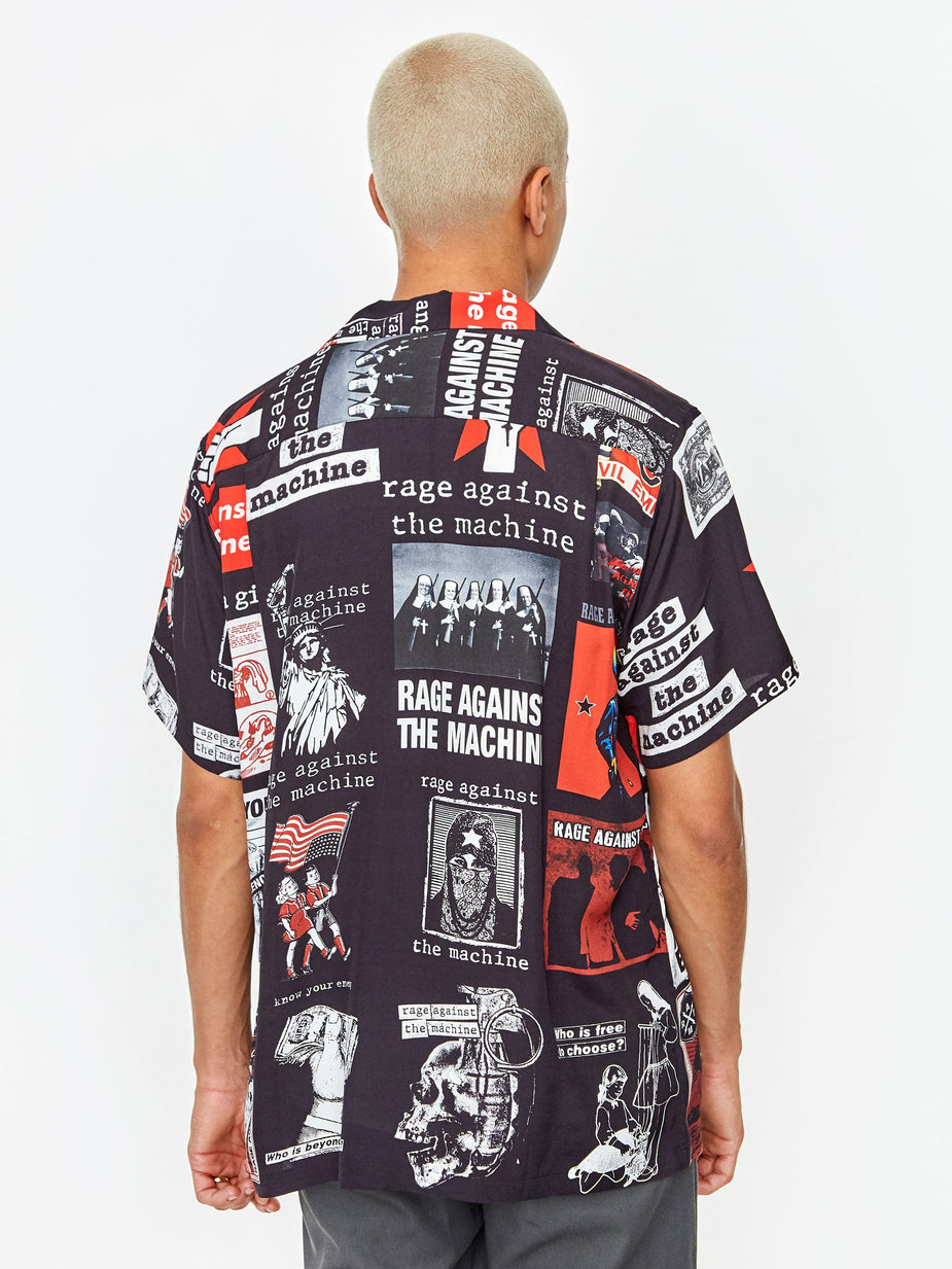 Wacko Maria Wacko Maria Rage Against the Machine Hawaiian Shirt - Black - Black