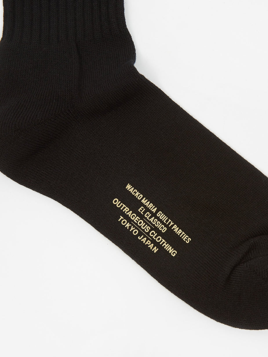 Wacko Maria Wacko Maria Skater Socks (Type-1) - Black/Blue - Black