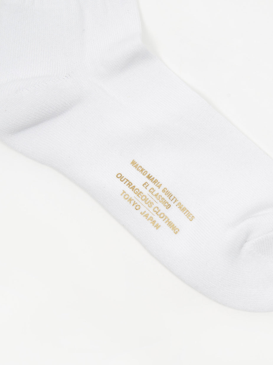 Wacko Maria Wacko Maria Skater Socks (Type 1) - White/Pink - White