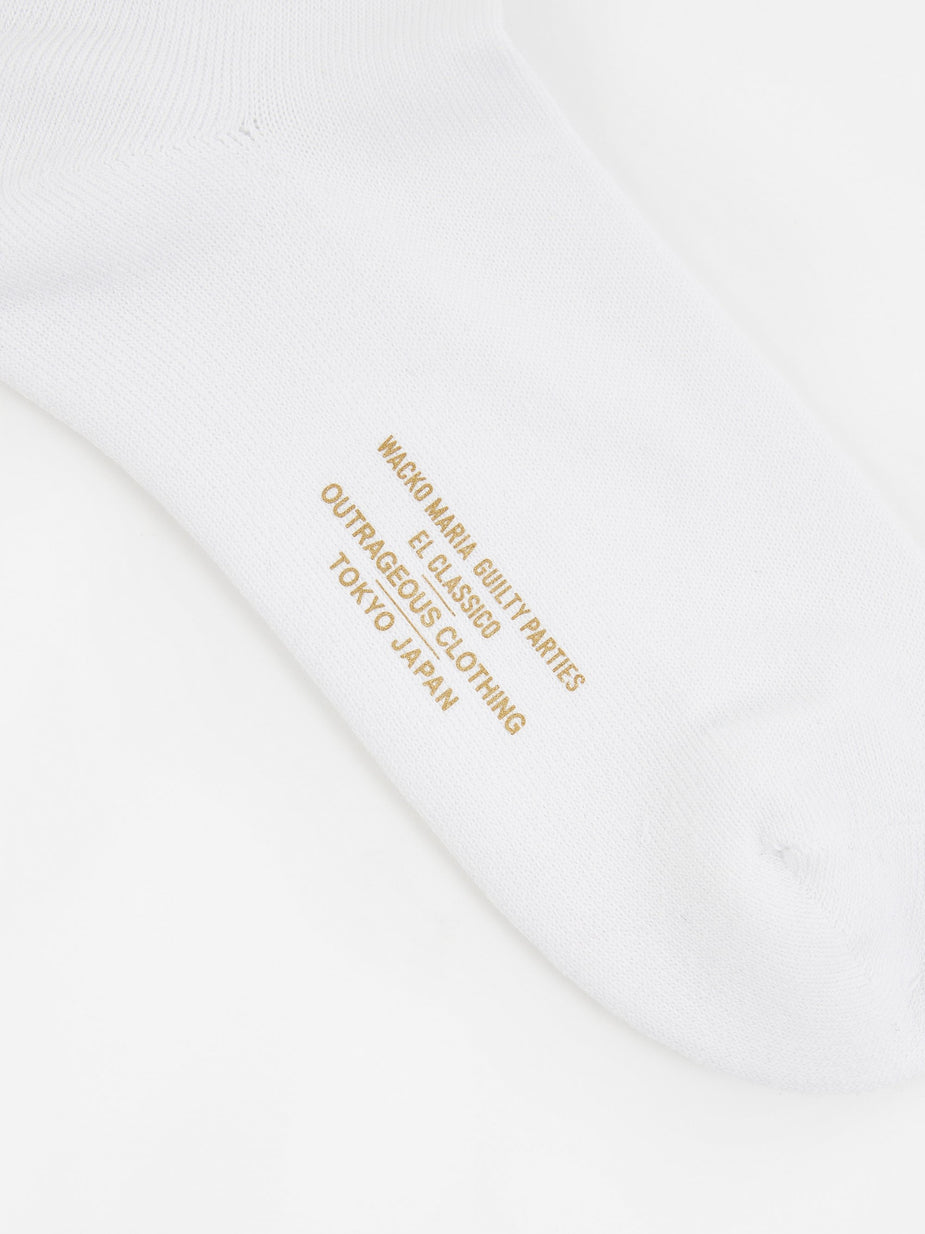 Wacko Maria Wacko Maria Skater Socks (Type-2) - White/Purple - Purple