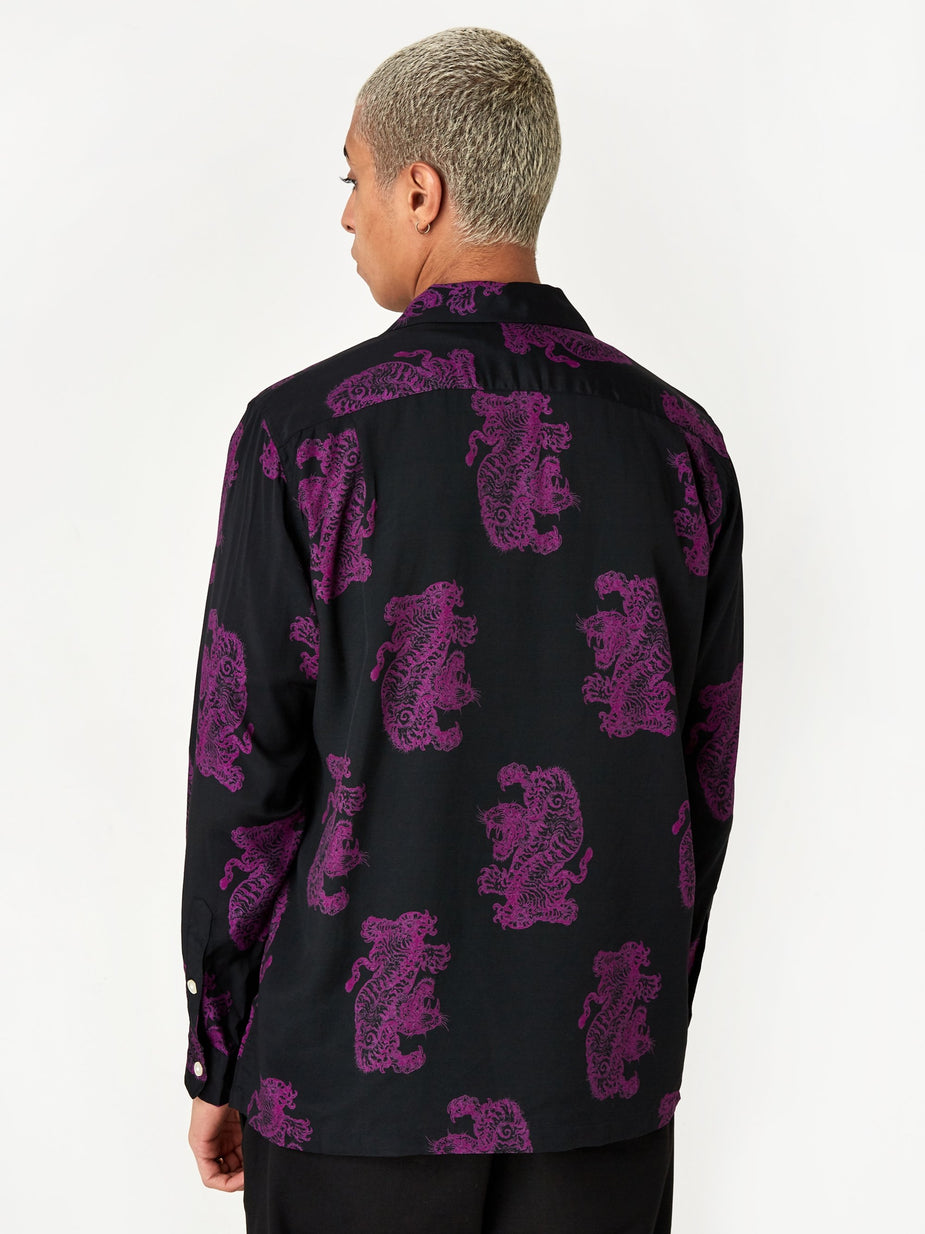 Wacko Maria Wacko Maria x Tim Lehi Longsleeve Hawaiian Shirt (Type 2) - Purple - Purple