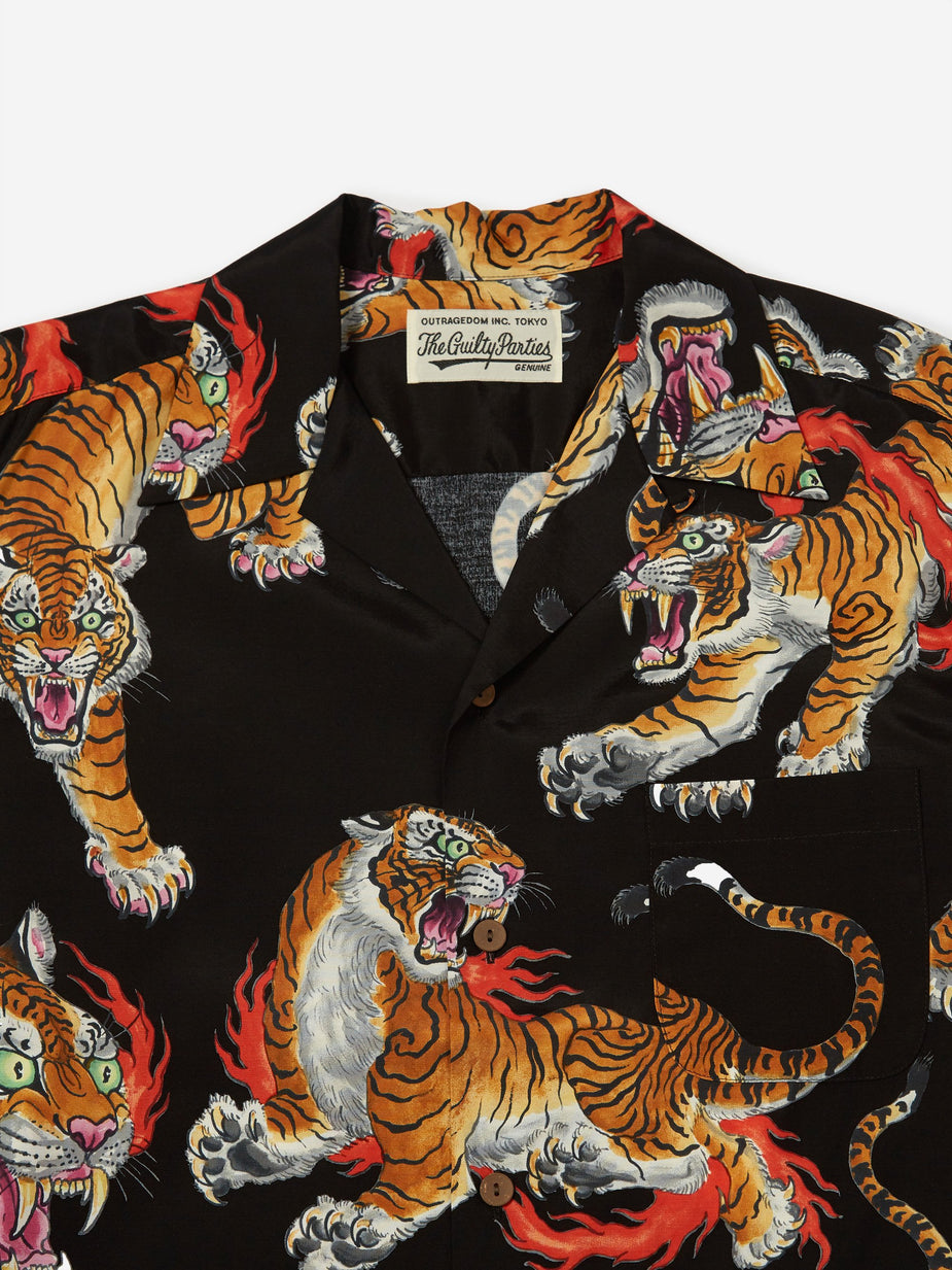 Wacko Maria Wacko Maria x Tim Lehi Longsleeve Hawaiian Shirt (Type 1) - Black - Black