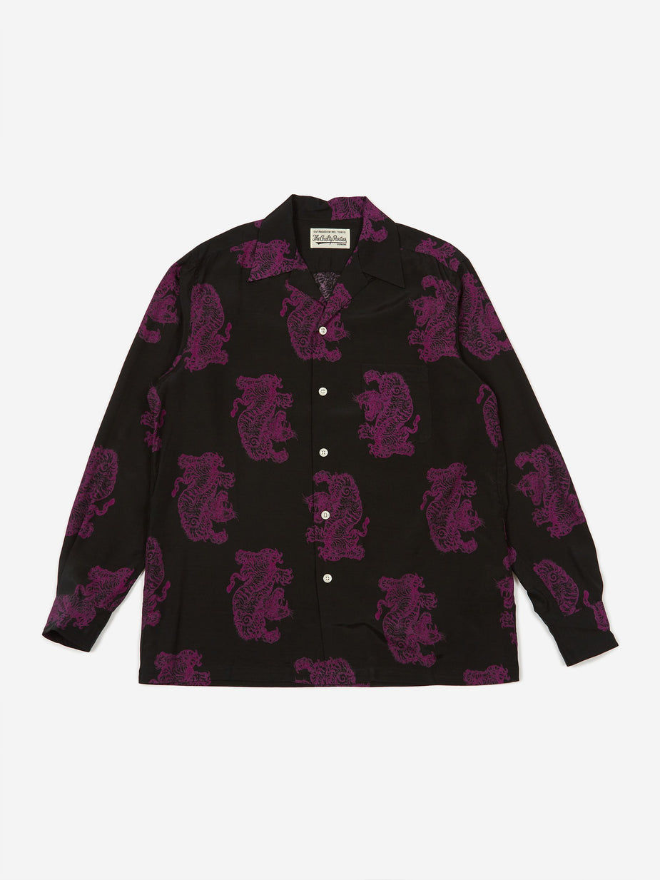 Wacko Maria Wacko Maria x Tim Lehi Longsleeve Hawaiian Shirt (Type 2) - Purple - Purple