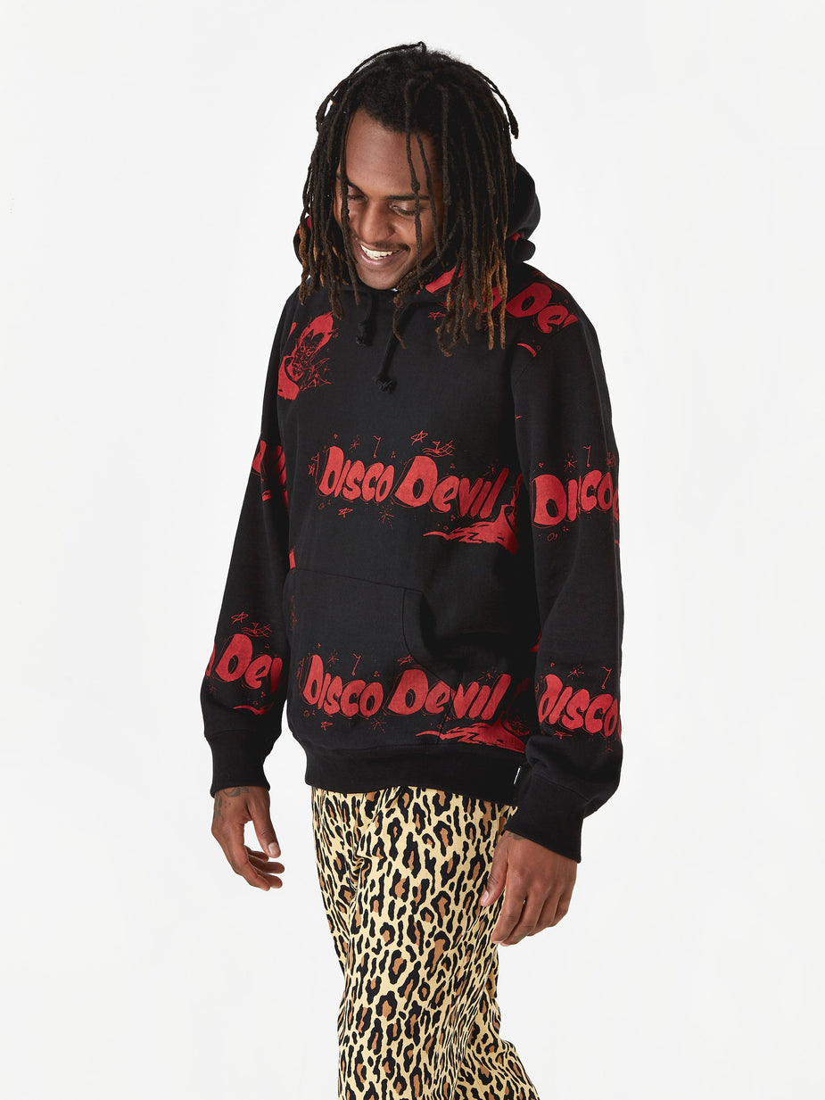 Wacko Maria Wacko Maria Disco Devil Pullover Hooded Sweatshirt - Black - Black