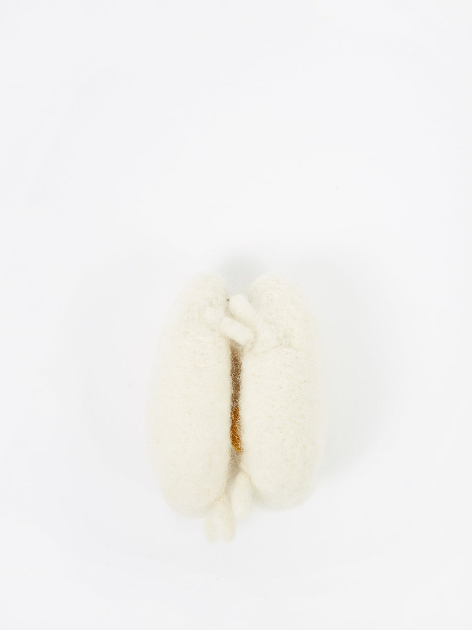 Ware Of The Dog Ware Of The Dog Felted Wool Pet Toy - Egg - White