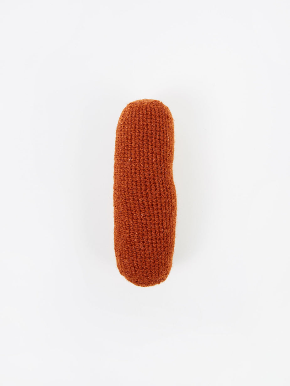 Ware Of The Dog Ware Of The Dog Felted Wool Pet Toy - Hot Dog - Brown