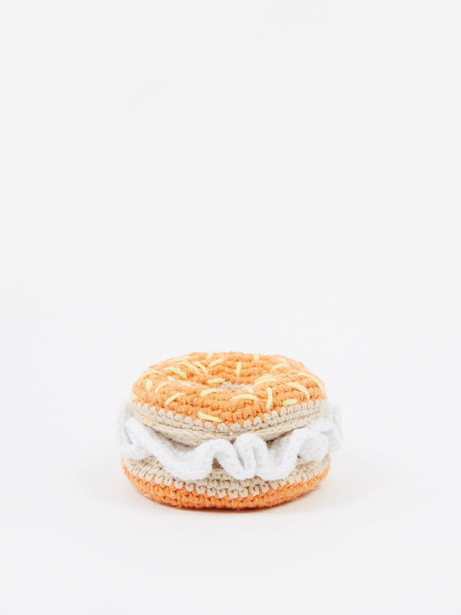 Ware Of The Dog Ware Of The Dog Knitted Wool Pet Toy - Bagel & Cream Cheese - Brown