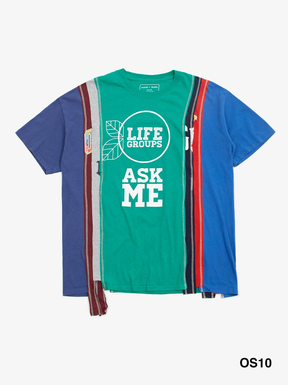 Needles Needles Rebuild Wide 7 Cuts College T-Shirt - Assorted - Multi