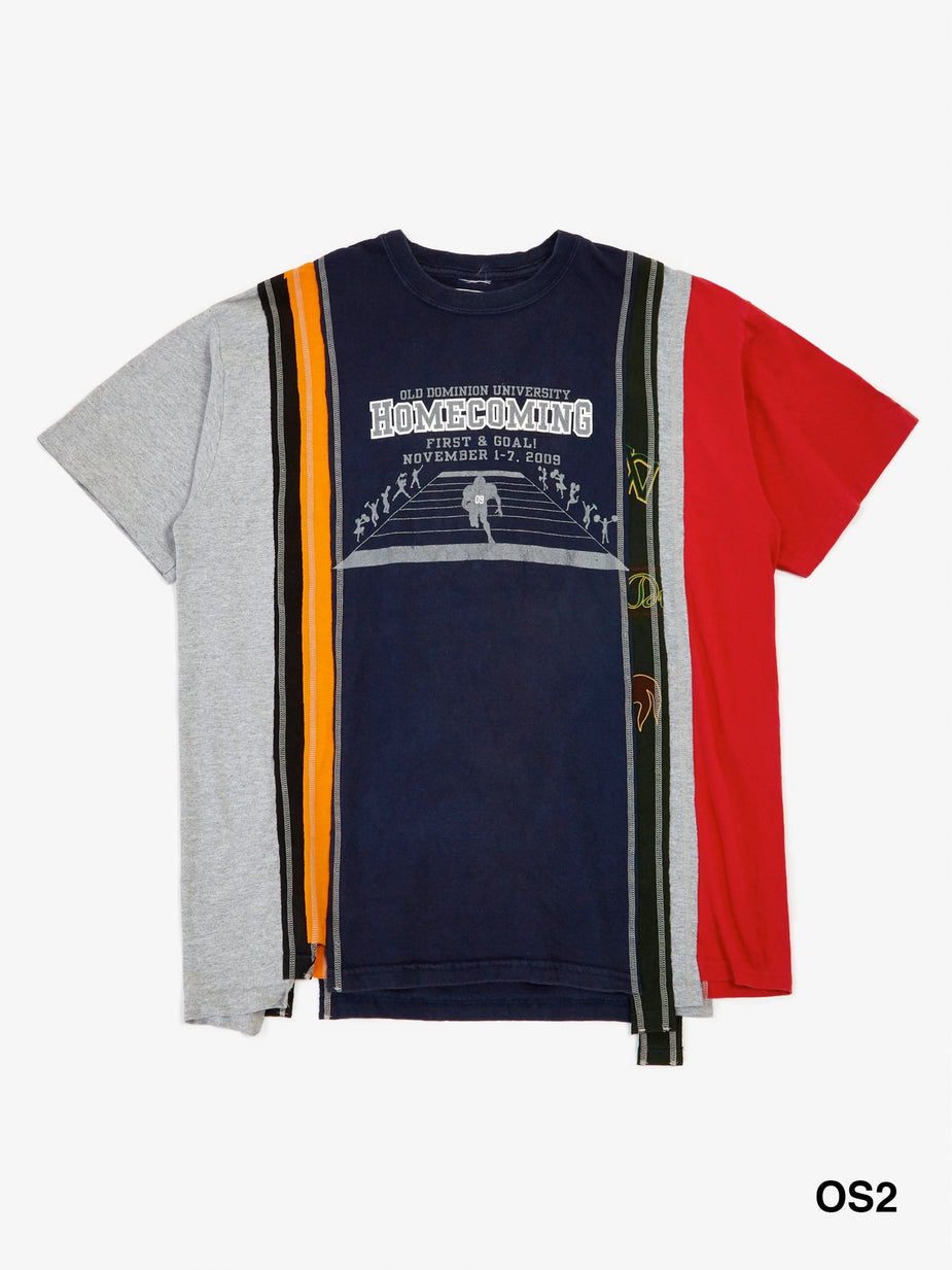 Needles Needles Rebuild Wide 7 Cuts College T-Shirt - Assorted - Multi
