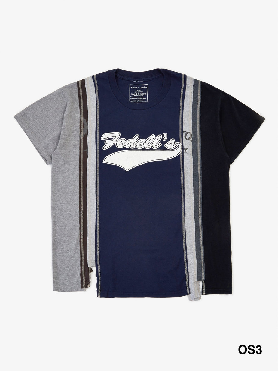 Needles Needles Rebuild Wide 7 Cuts College T-Shirt - Assorted - Multi