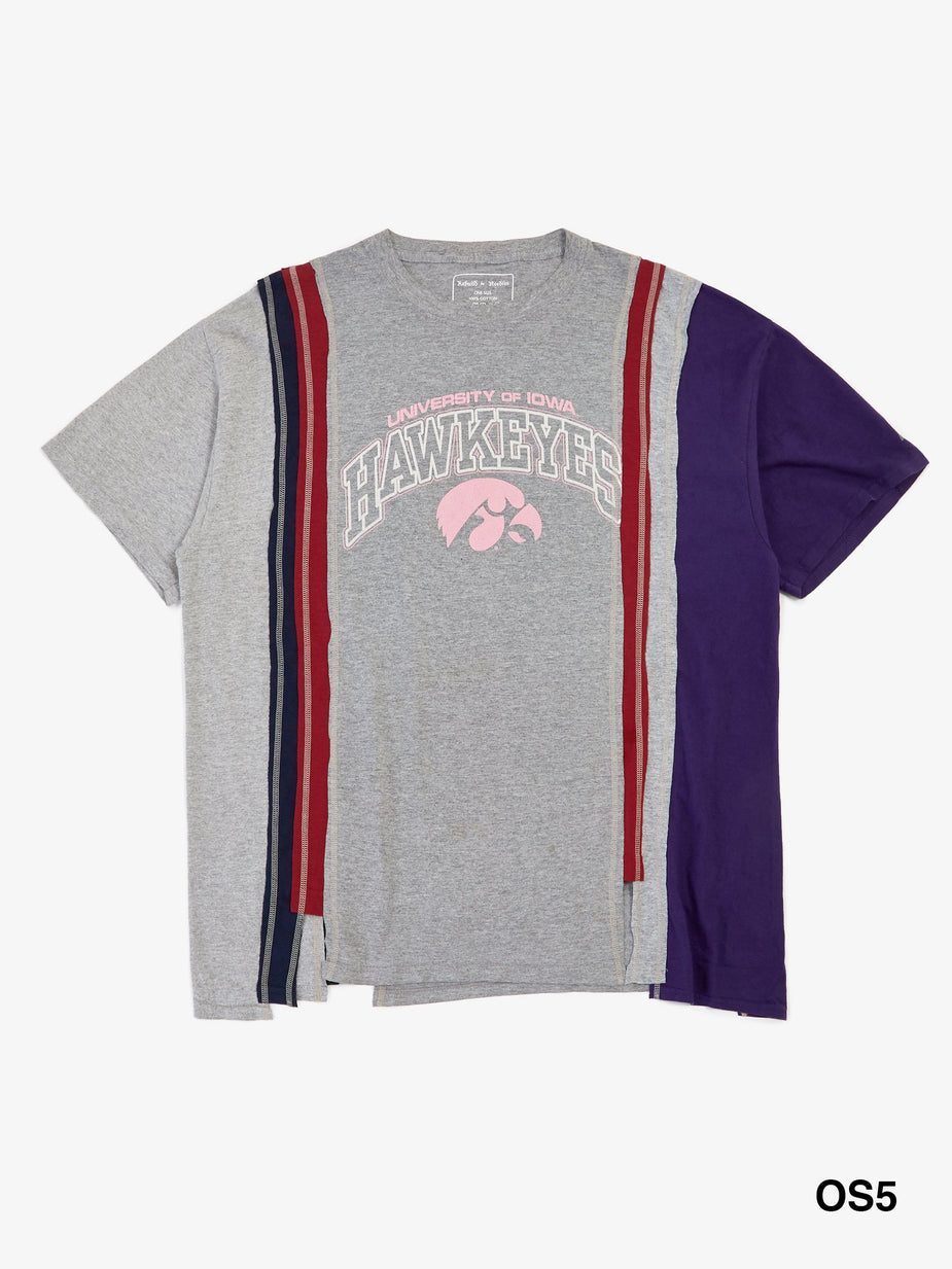 Needles Needles Rebuild Wide 7 Cuts College T-Shirt - Assorted - Multi