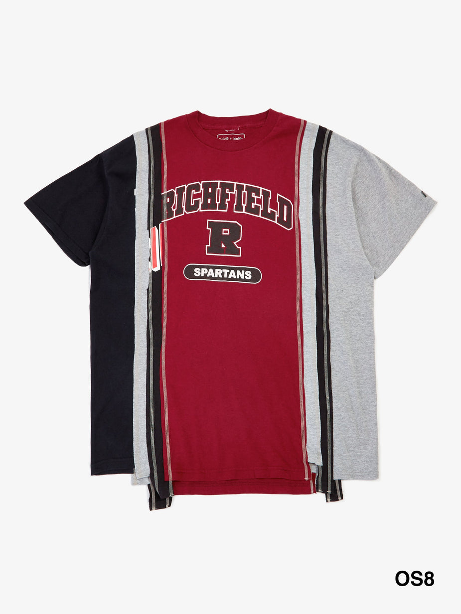 Needles Needles Rebuild Wide 7 Cuts College T-Shirt - Assorted - Multi