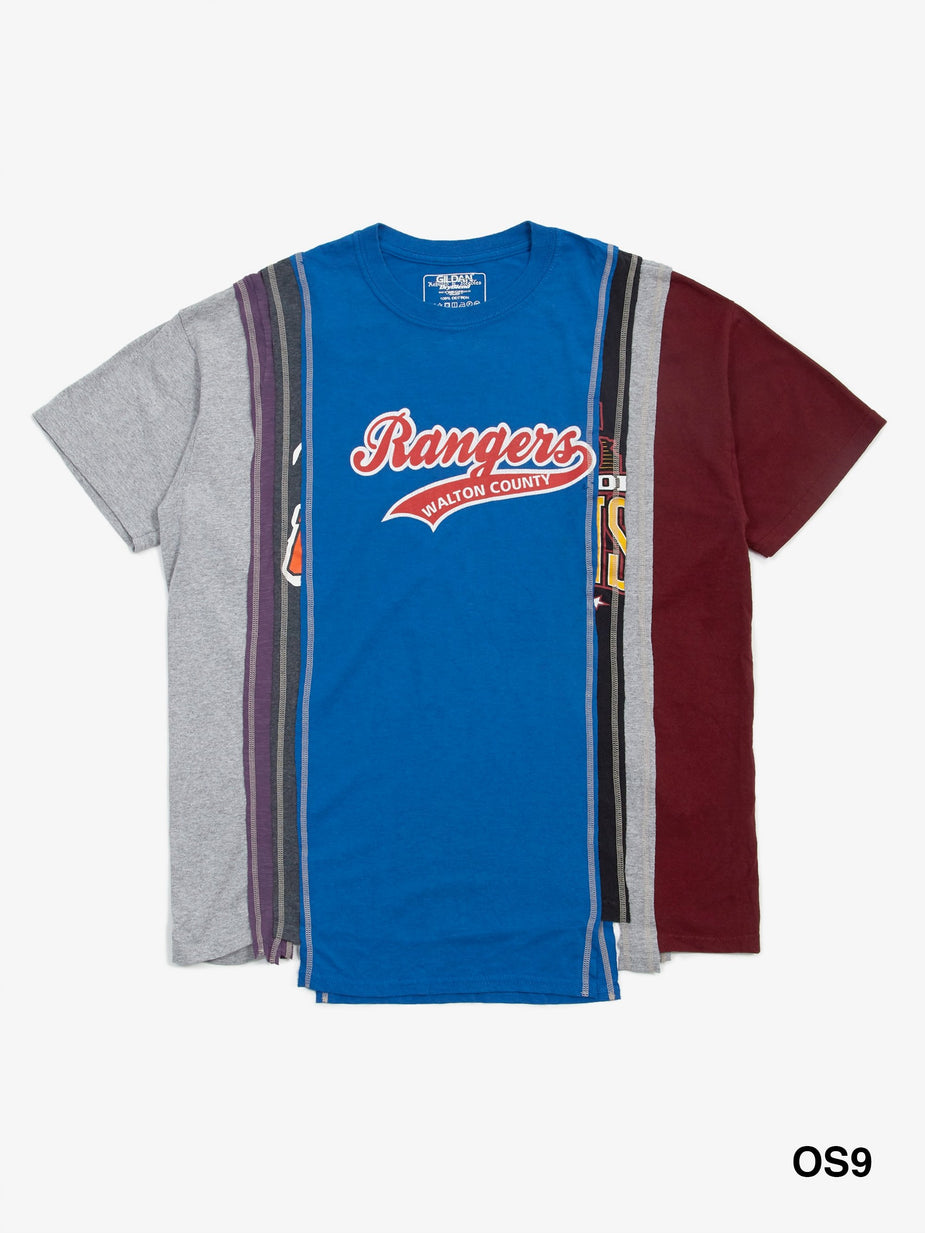 Needles Needles Rebuild Wide 7 Cuts College T-Shirt - Assorted - Multi