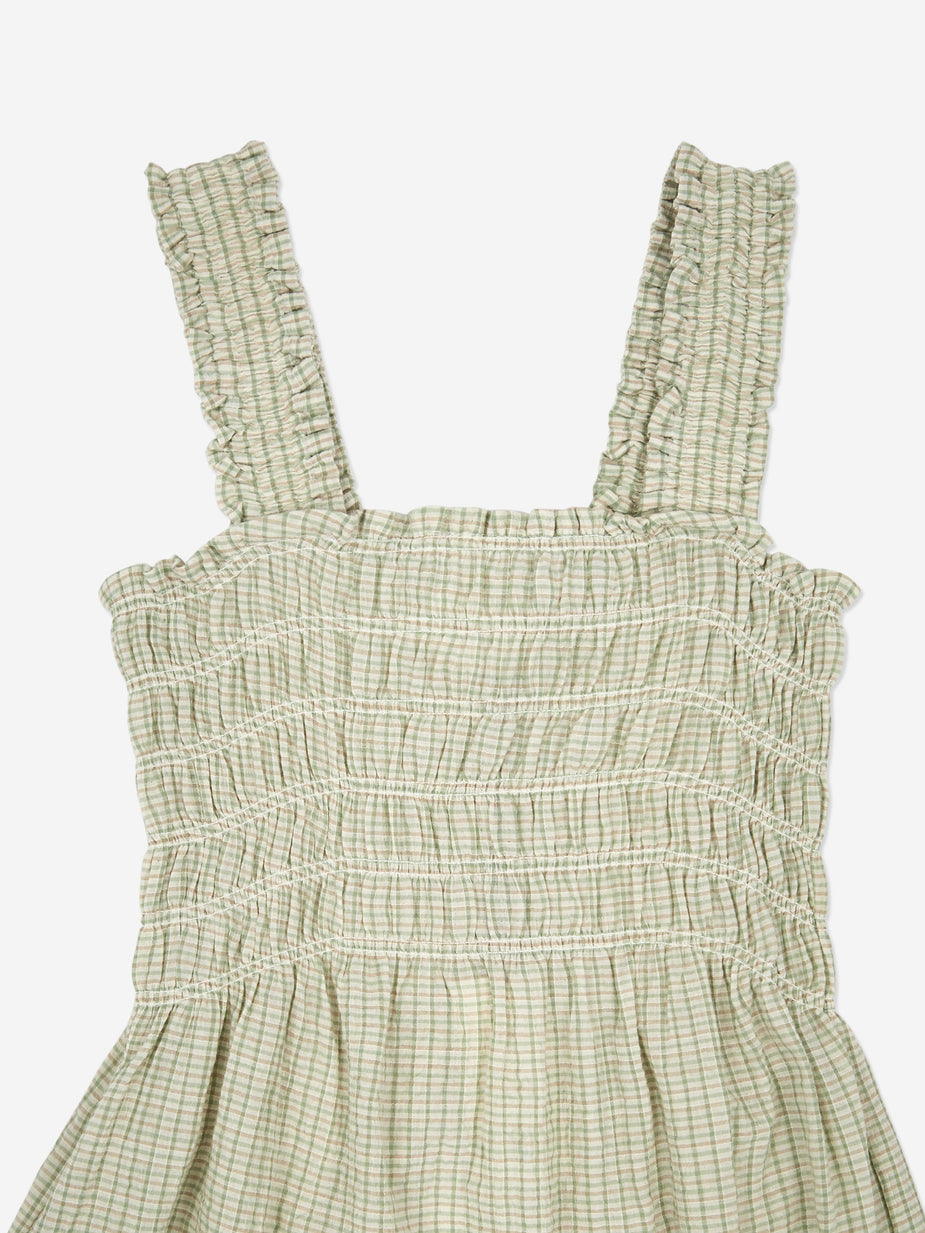 Wood Wood Wood Wood Anouk Dress - Green Check - Green
